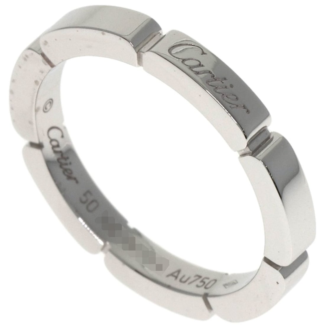 Cartier Maillon Panthère #50 Ring in 18K White Gold for Women: --- Catalog ---Category: SizeJP Size: 10US Size: 5.5Category: DesignType: Band ringGender: WomenMaterial: White gold (18K)Category: GeneralBrand: Cartier--- Item List ---Section: ConditionRanking: Ran