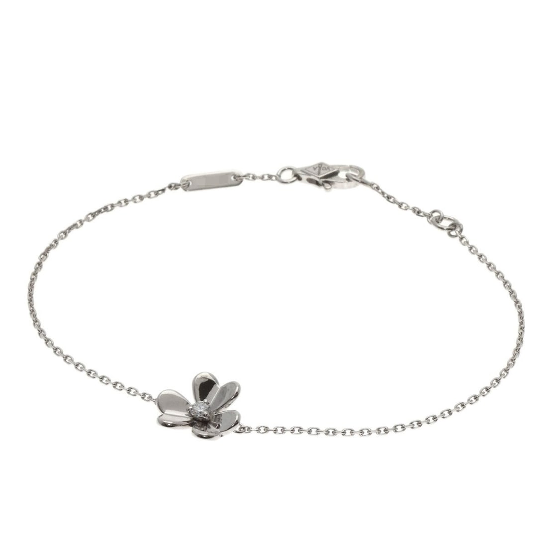Van Cleef & Arpels Frivole Mini Model Diamond Bracelet in 18K White Gold for Women. (1 of 16)