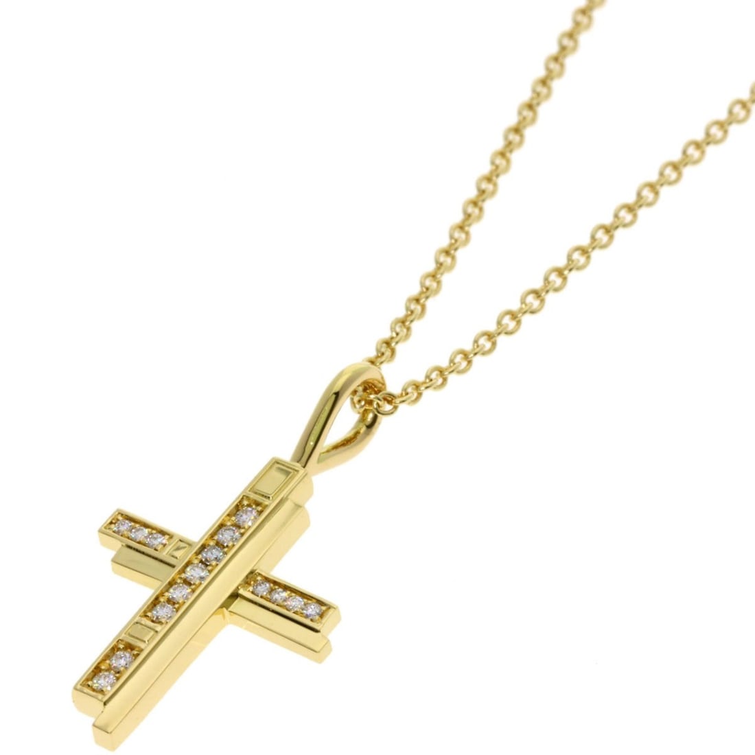 Harry Winston Traffic Cross Diamond Necklace in 18K Yellow Gold for Women: --- Catalog ---Category: SizePendant Size: 26.4mm x 14.4mm / 1.03'' x 0.56''Neck Circumference: 40 cm / 15.74''Category: DesignStone: DiamondGender: WomenMaterial: Yellow gold (18K)Necklace Type: Neck