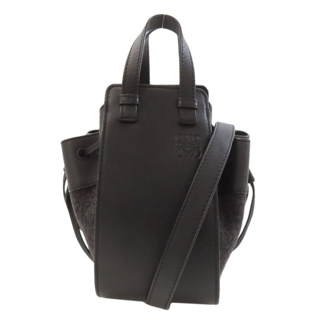 LOEWE Hammock Mini 2-Way Handbag in Calfskin/Canvas for Women (1 of 20)