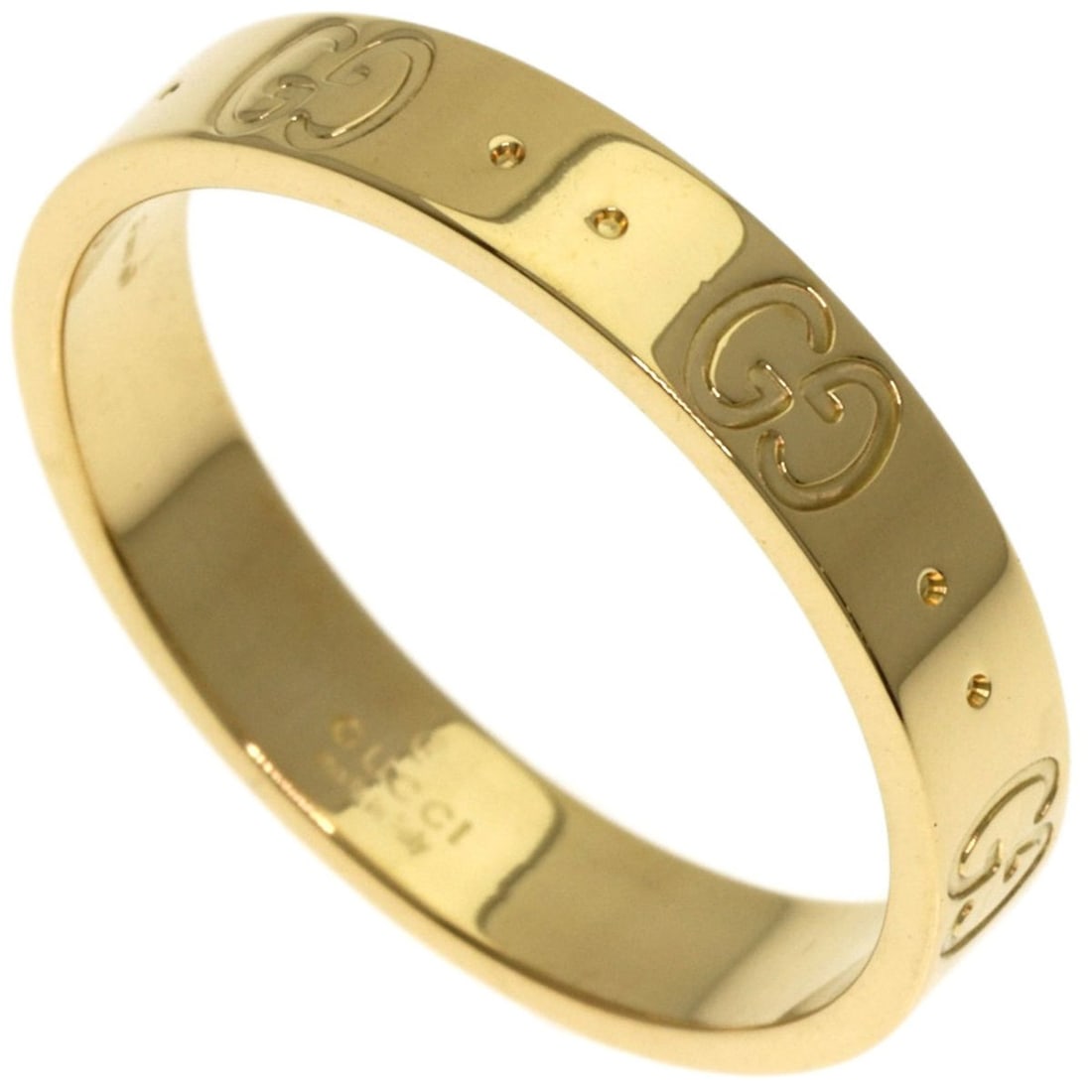 Gucci Icon #18 Ring in 18K Yellow Gold for Women: --- Catalog ---Category: SizeJP Size: 18US Size: 9Category: DesignType: Band ringGender: WomenMaterial: Yellow gold (18K)Category: GeneralBrand: Gucci--- Item List ---Section: ConditionRanking: Rank A