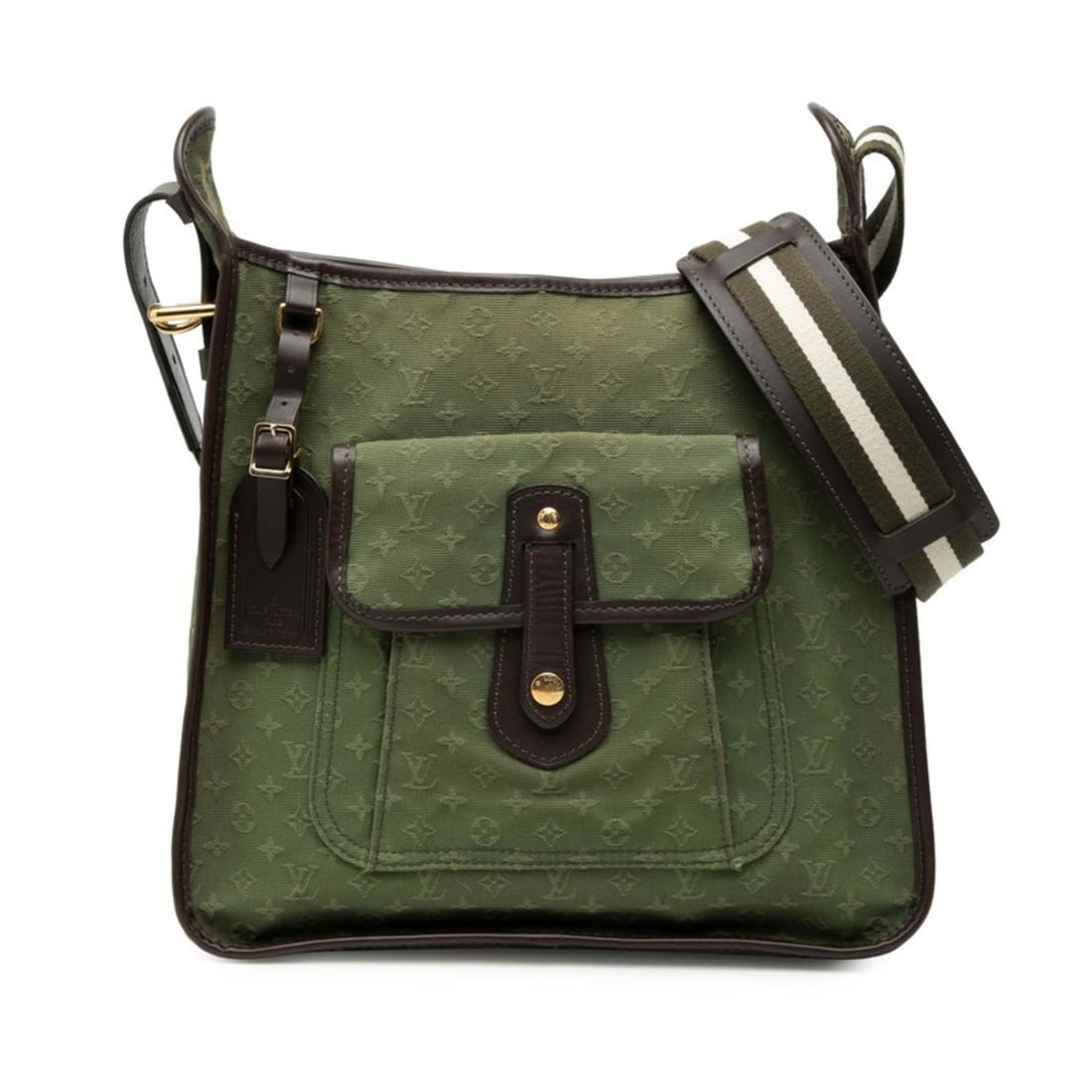 Louis Vuitton Monogram Mini Besas Mary-Kate Crossbody Shoulder Bag M92322 Green Canvas and Leather (1 of 9)