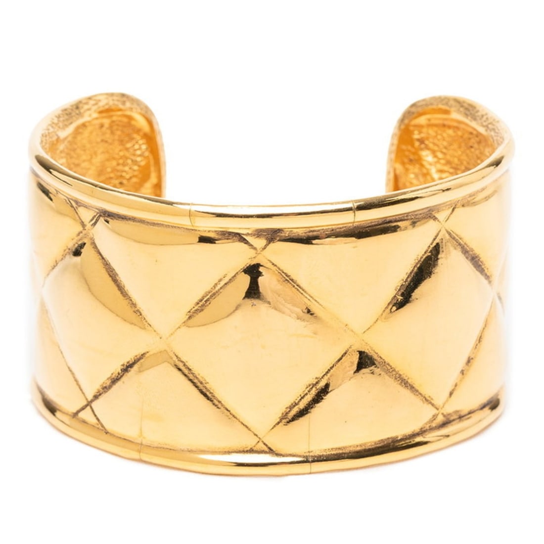 CHANEL Matelasse Coco Mark Bangle, Gold Plated, Women's (1 of 20)