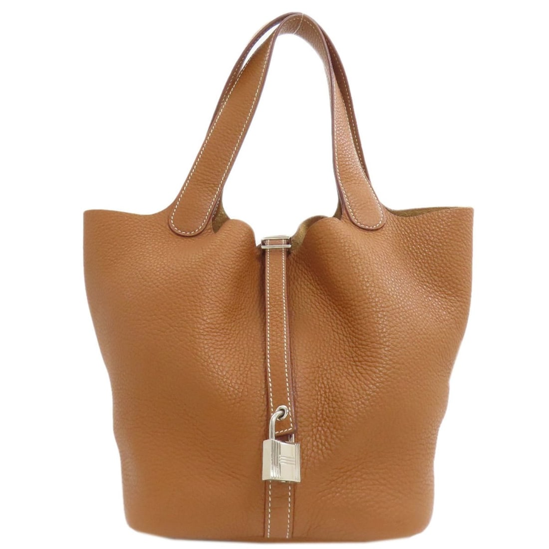 Hermès Picotin Lock MM Handbag with Silver Hardware, Taurillon, Women's, HERMES: --- Catalog ---Category: SizeSize (HxWxD): 22cm x 18cm x 23cm / 8.66'' x 7.08'' x 9.05''Category: DesignType: HandbagColor: GoldGender: WomenCategory: GeneralBrand: Hermes--- Item List ---Section: Con