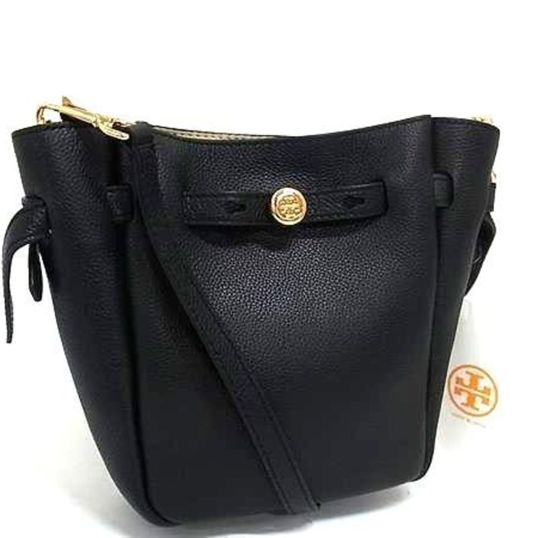 TORY BURCH Romy Small Crossbody Shoulder Bag in Black Leather for Women (1 of 10)
