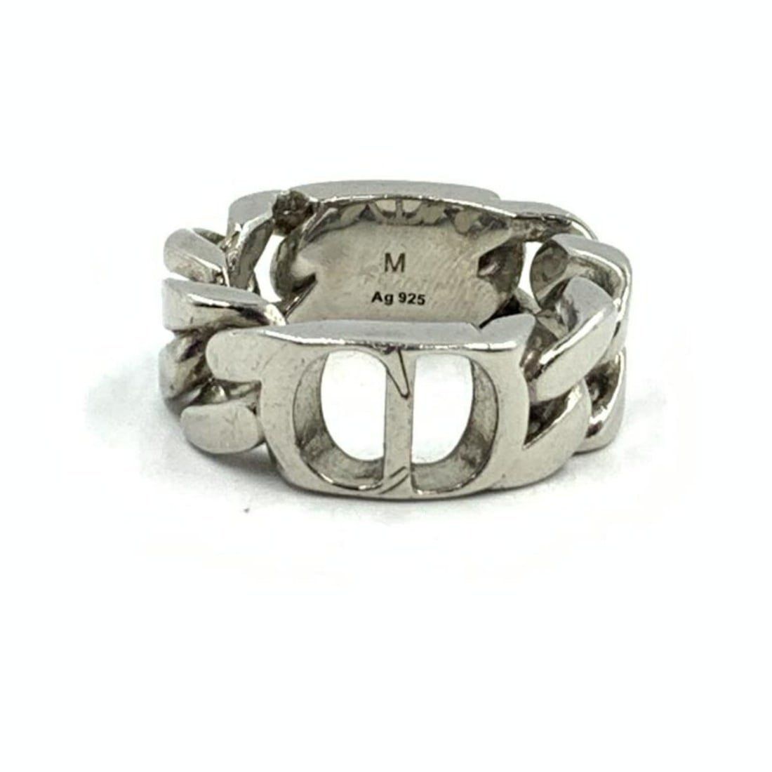 Christian Dior Icon Chain Ring, Silver 925,: --- Catalog ---Category: SizeJP Size: 19US Size: 9.5Category: DesignType: Band ringColor: SilverGender: MenMaterial: Silver 925Category: GeneralBrand: Christian Dior--- Item List ---Section: Condition