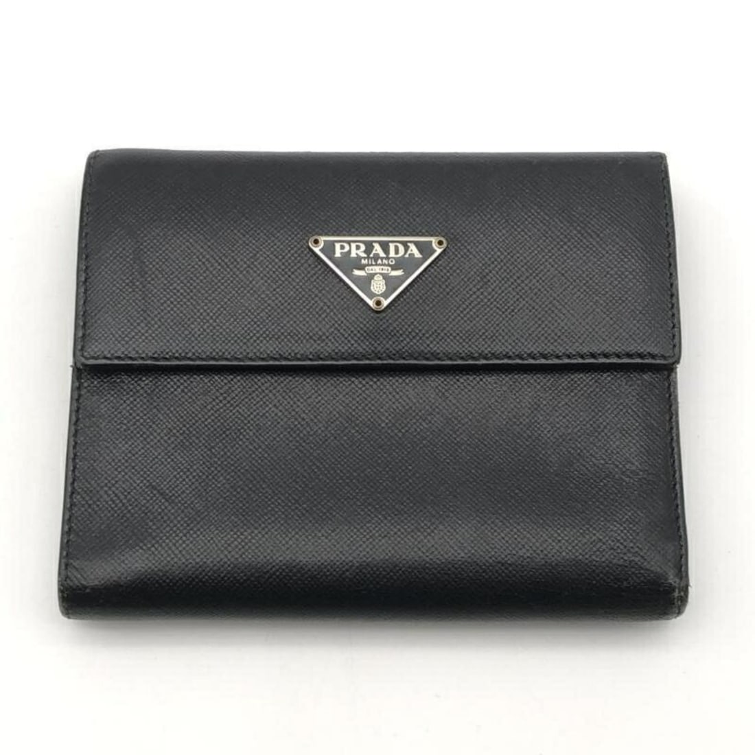 PRADA Saffiano Black Bifold Wallet (1 of 10)