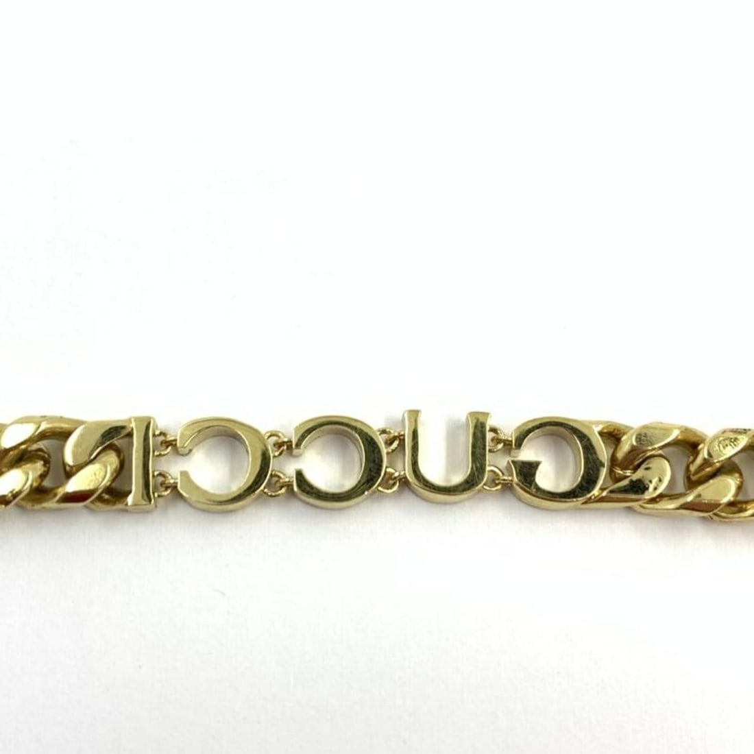 GUCCI Script Chain Necklace, Gold, 40cm - 4