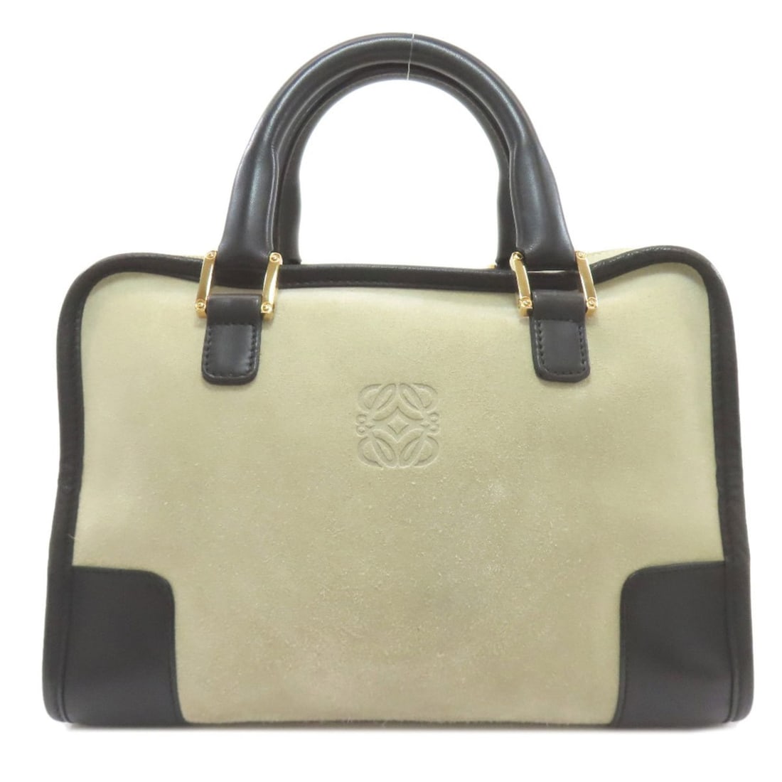 LOEWE Amazona handbag suede women's: --- Catalog ---Category: SizeSize (HxWxD): 19cm x 27cm x 12cm / 7.48'' x 10.62'' x 4.72''Category: DesignType: HandbagColor: Black, Gray, KhakiGender: WomenMaterial: Suede Category: GeneralBrand: Loew