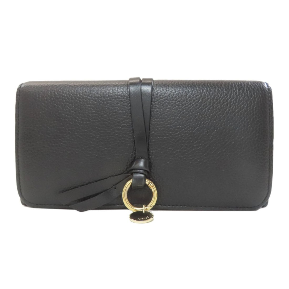 Chloé Chloe logo long wallet leather women's CHLOE: --- Catalog ---Category: SizeSize (HxWxD): 9.5cm x 19cm x 2.5cm / 3.74'' x 7.48'' x 0.98''Category: DesignType: Long wallet (bi-fold)Color: BlackGender: WomenMaterial: Leather Category: GeneralBrand: