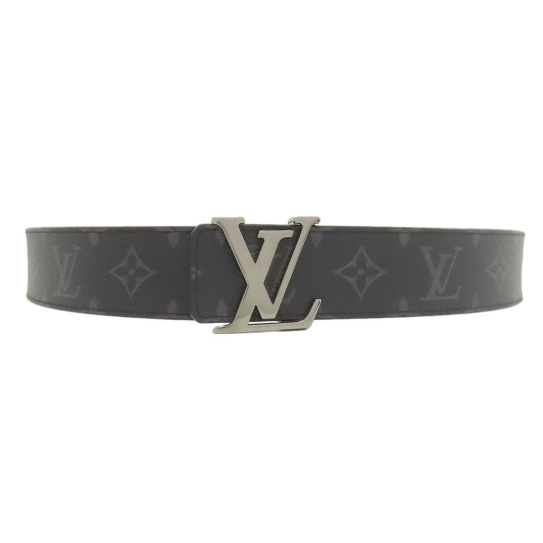 Louis Vuitton M9043 Santur LV Initial 40mm Reversible Belt in Monogram Canvas for Men: --- Catalog ---Category: SizeWidth: 4cm / 1.57''Length: 89cm - 99cm / 35.03'' - 38.97''Category: DesignType: Standard beltGender: MenMaterial (Strap): Monogram Eclipse Number of Belt Holes: 5Category: