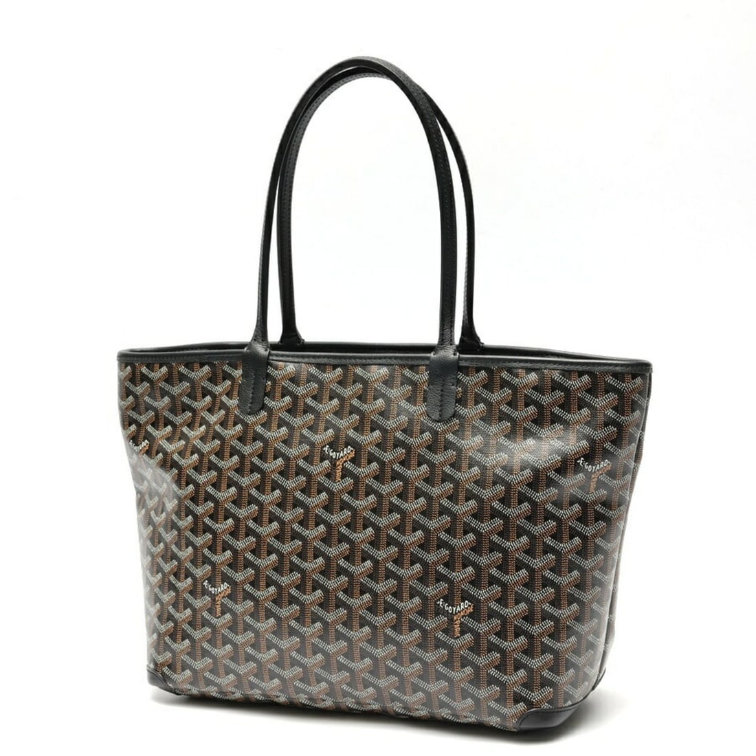 Goyard Artois PM Tote Bag ARTOISPMLTY01CL01P, Coated Canvas and Leather, Black: --- Catalog ---Category: SizeSize (HxWxD): 25cm x 40cm x 14cm / 9.84'' x 15.74'' x 5.51''Category: DesignType: Tote bagColor: BlackGender: WomenMaterial: Coated canvas , Leather Category: GeneralMPN: