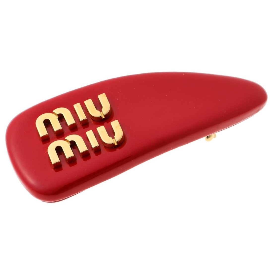 Miu Miu Miu Patent Leather Hair Clip Barrette 5IF092 Metal Red S-160140: --- Catalog ---Category: SizeSize (LxW): 3cm x 8cm / 1.18'' x 3.14''Category: DesignType: Hair clipColor: Red colorGender: WomenMaterial: Leather, MetalCategory: GeneralBrand: Miu MiuCountry of Origin