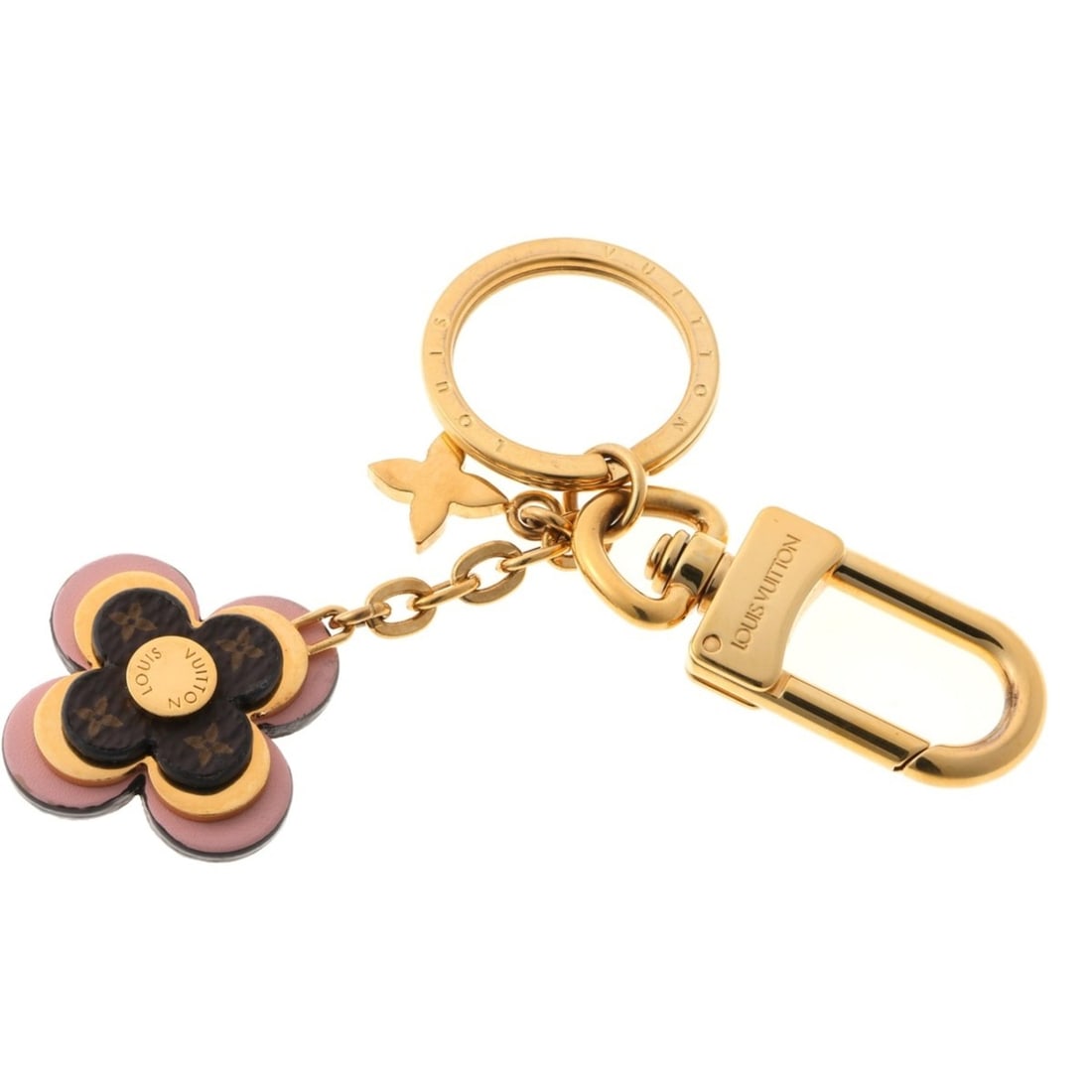 Louis Vuitton Blooming Flower BB Key Ring M63085 Metal Gold (1 of 12)