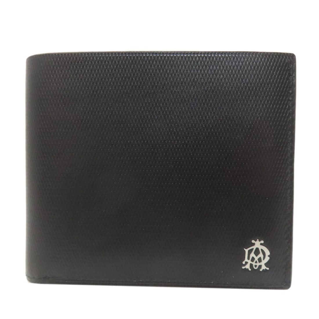 Dunhill logo bifold wallet leather women's: --- Catalog ---Category: SizeSize (HxWxD): 9cm x 10cm x 2.5cm / 3.54'' x 3.93'' x 0.98''Category: DesignType: Wallet (bi-fold)Color: BlackGender: WomenMaterial: Leather Category: GeneralBrand: Dunhill