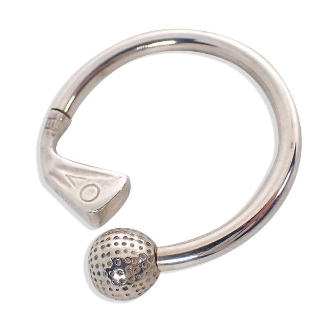 TIFFANY 925 Golf Key Ring: --- Catalog ---Category: SizeSize (HxWxD): 3.5cm x 3.4cm / 1.37'' x 1.33''Category: DesignType: KeyringGender: WomenMaterial: Sterling silver 925Category: GeneralBrand: Tiffany--- Item List ---Section