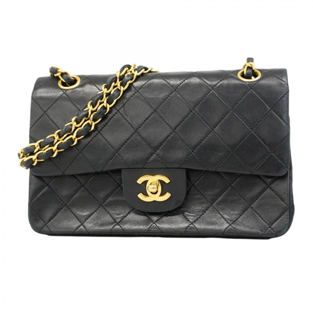 Chanel Matelasse Shoulder Bag, Lambskin, Black, Women's (1 of 15)