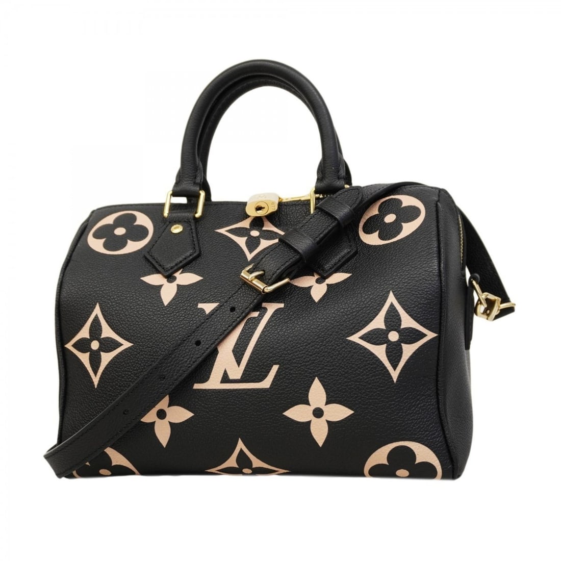Louis Vuitton Monogram Empreinte Two-Tone Speedy Bandouliere 25 Handbag M58947 Noir 2-Way Bag for (1 of 15)