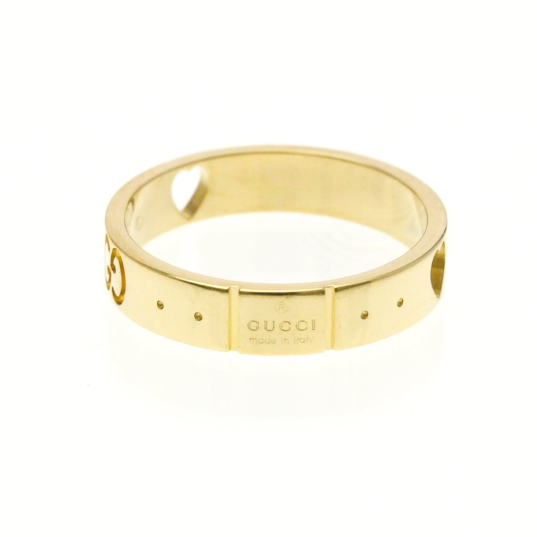 Gucci Icon Heart Ring Yellow Gold (18K) Fashion No Stone Band Ring Gold (1 of 15)