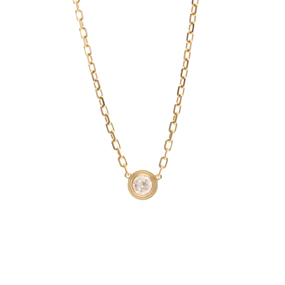 Cartier D'Amour Diamond Necklace SM Pink Gold (18K) Diamond Men,Women Fashion Pendant Necklace (Pink: --- Catalog ---Category: SizeWeight: 2.8g / 0.09oz.Pendant Size: 4.5mm x 4.5mm / 0.17'' x 0.17''Neck Circumference: 37.5 cm - 40.5 cm / 14.76'' - 15.94''Category: DesignColor: Pink goldMetal: GoldSton