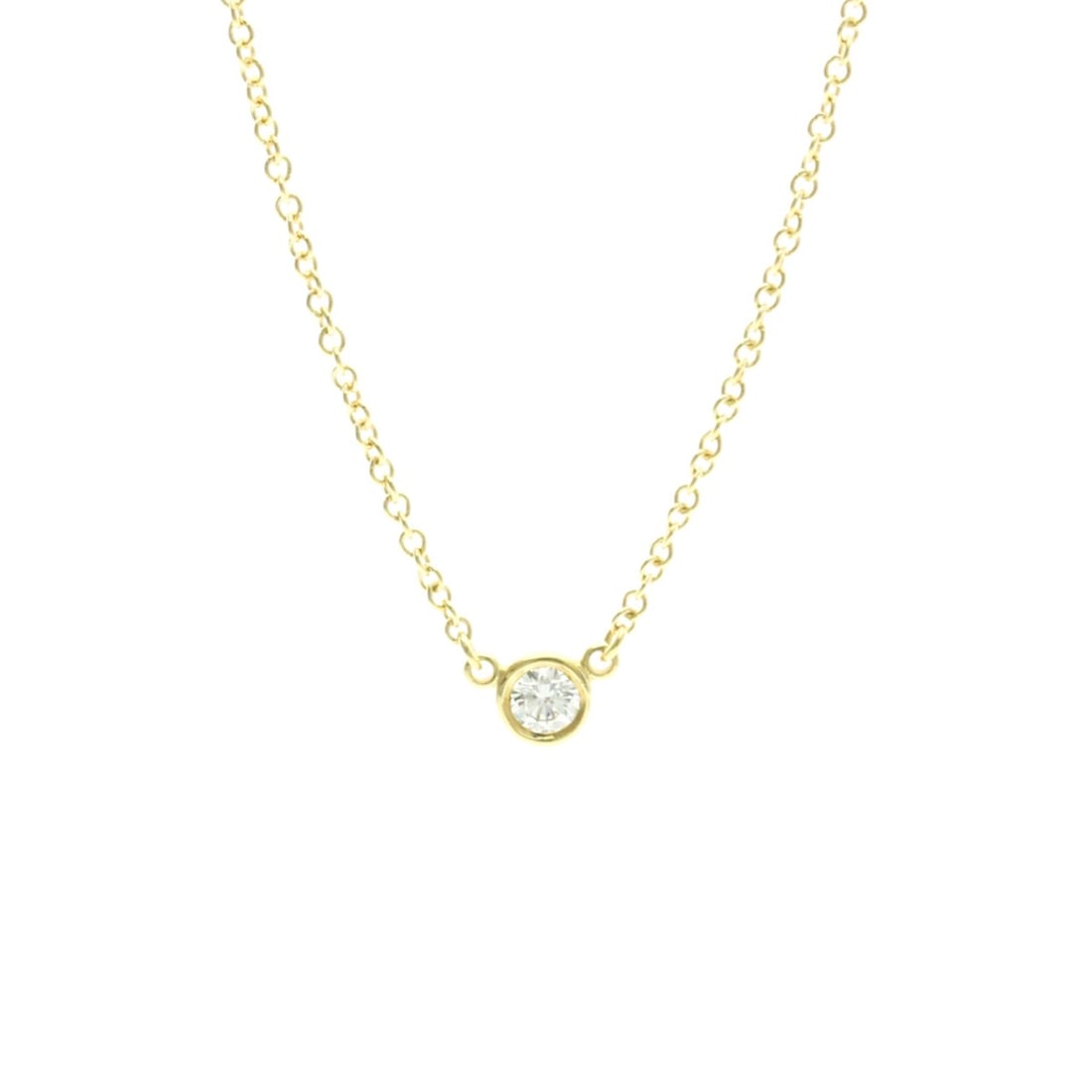 Tiffany Diamonds By The Yard Yellow Gold (18K) Diamond Women,Men Fashion Pendant Necklace (Gold) (1 of 14)