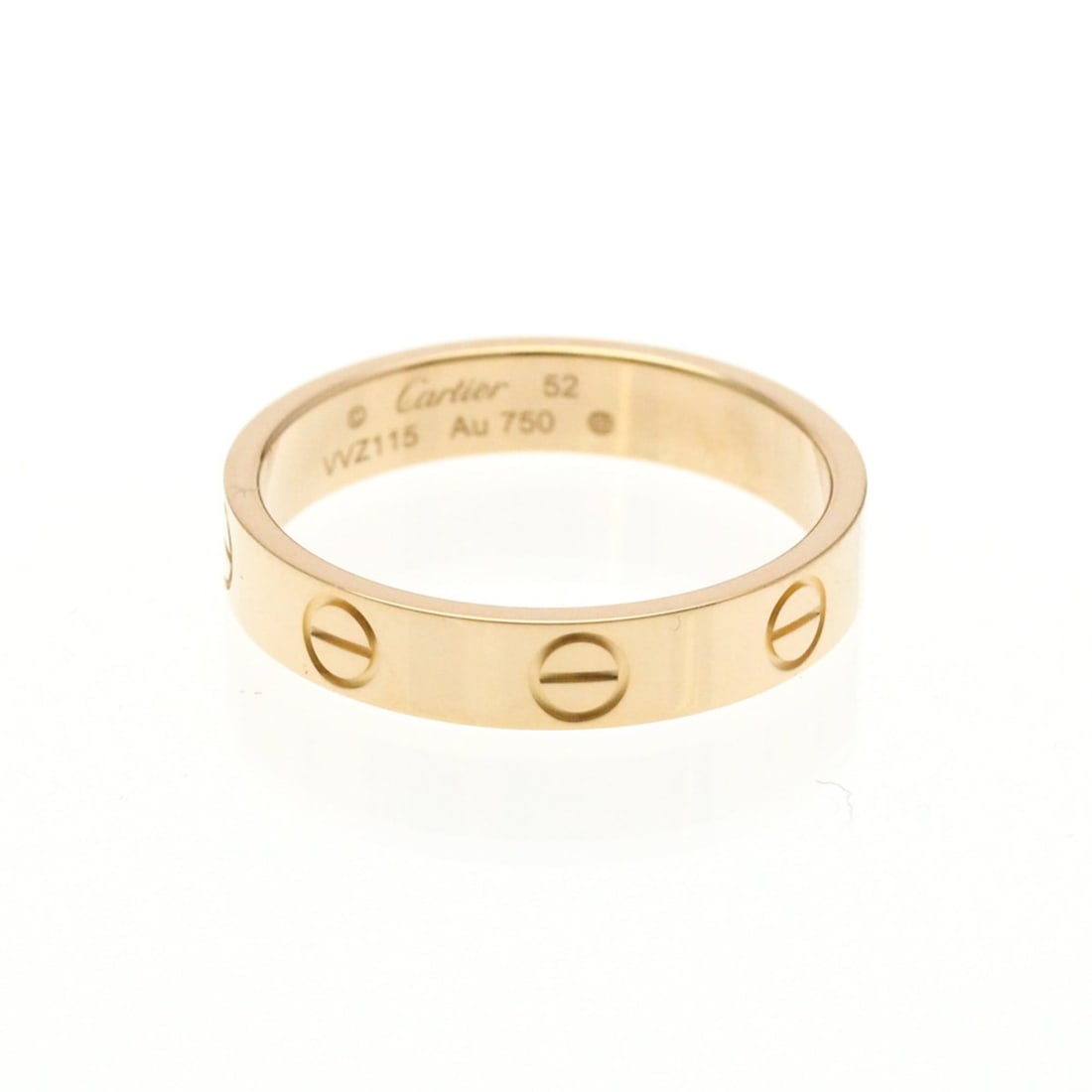 Cartier Mini Love Ring Pink Gold (18K) Fashion No Stone Band Ring Pink Gold (1 of 16)
