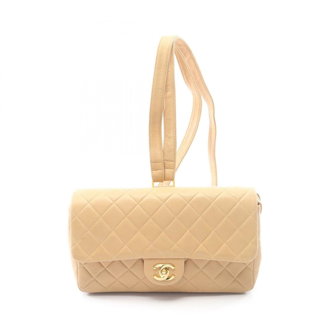 CHANEL Matelasse Backpack/Handbag in Lambskin Leather, Beige: --- Catalog ---Category: SizeSize (HxWxD): 15cm x 25cm x 6cm / 5.9'' x 9.84'' x 2.36''Category: DesignType: BackpackColor: BeigeGender: WomenMaterial: Leather Leather/Fur Type: LambskinCategory: Gener