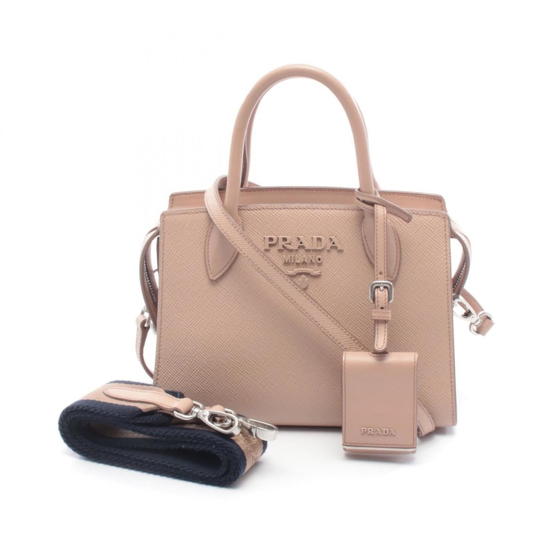 Prada SAFFIANO CUIR + C Monochrome Handbag in Saffiano Leather, Women's, Pink, 1BA269: --- Catalog ---Category: SizeSize (HxWxD): 16cm x 21.5cm x 11.5cm / 6.29'' x 8.46'' x 4.52''Category: DesignType: HandbagColor: PinkGender: WomenMaterial: Saffiano triangle Category: GeneralMPN: 1BA26