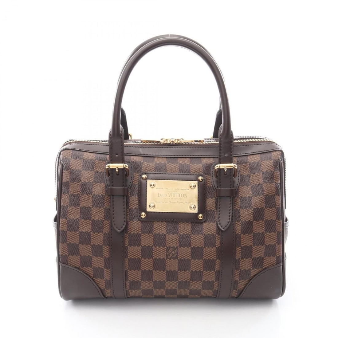 Louis Vuitton Berkeley Handbag, Coated Canvas, Leather, Damier, Women's, Brown, N52000: --- Catalog ---Category: SizeSize (HxWxD): 21cm x 31cm x 19cm / 8.26'' x 12.2'' x 7.48''Category: DesignType: HandbagColor: Brown, Damier CanvasGender: WomenMaterial: Coated canvas , Leather Category:
