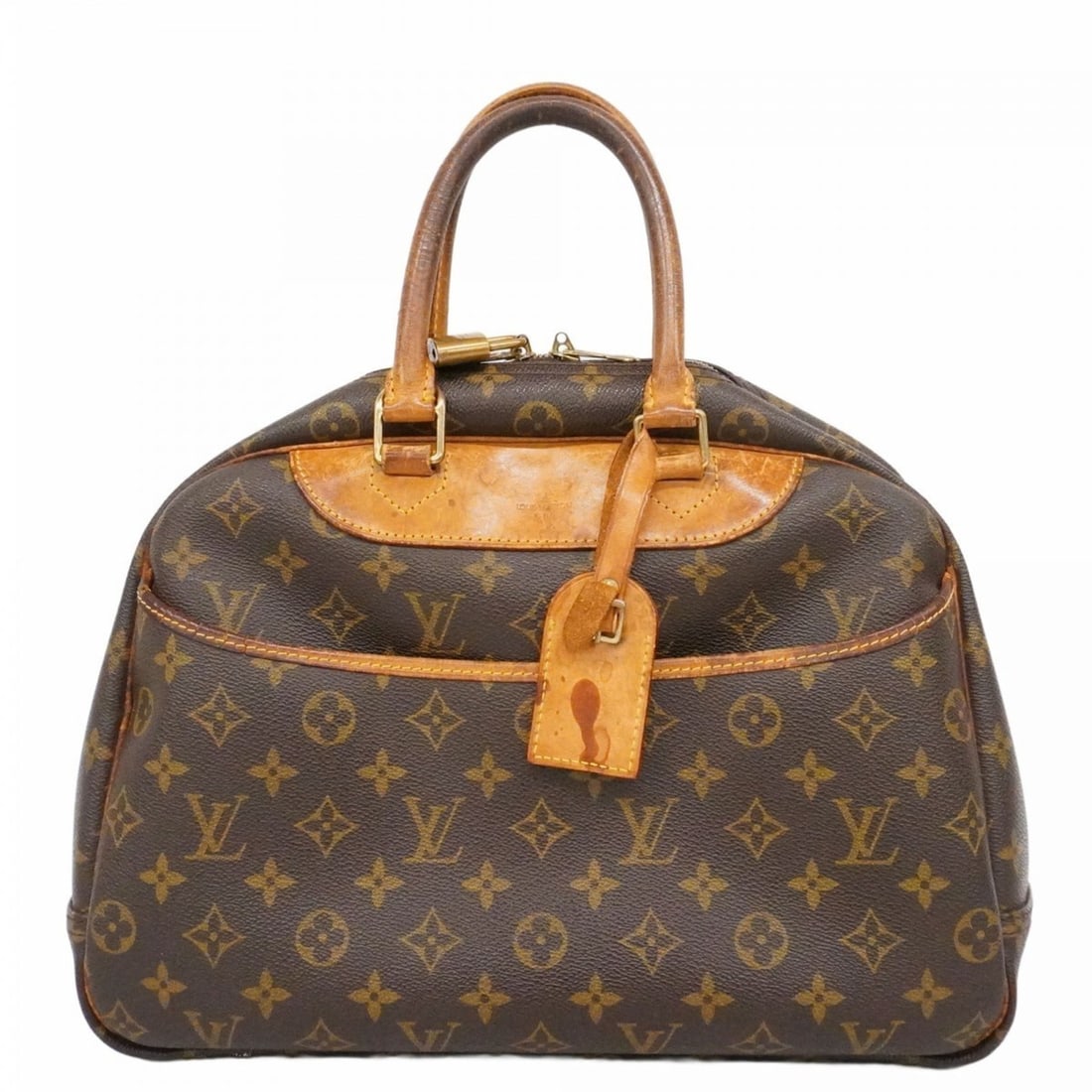 Louis Vuitton Monogram Deauville Handbag M47270 Brown Women's (1 of 20)