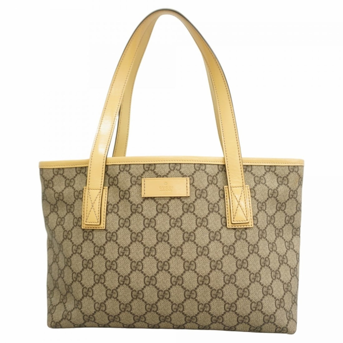 Gucci GG Supreme Tote Bag 211138 Brown Yellow Women's (1 of 13)