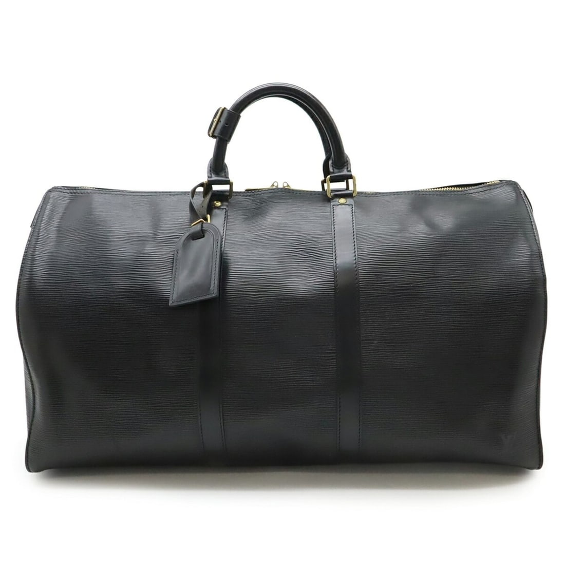 LOUIS VUITTON Epi Keepall 50 Boston Bag/Travel Bag in Leather, Noir Black, M42962 (1 of 10)
