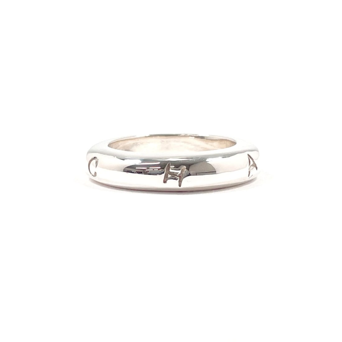 CHANEL Chanel Logo Vintage Ring, 925 Sterling Silver, Size 12, Women's: --- Catalog ---Category: SizeJP Size: 12US Size: 6.5Category: DesignType: Band ringColor: SilverGender: WomenMaterial: Silver 925Category: GeneralBrand: Chanel--- Item List ---Section: ConditionRankin