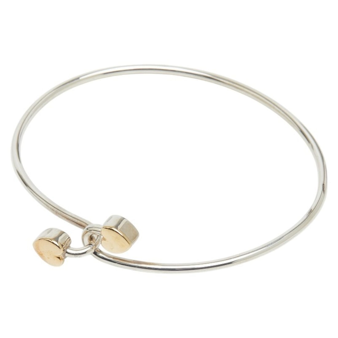 Tiffany & Co. Double Heart Bracelet in SV925 Silver and 18KYG Yellow Gold for Women. TIFFANY: --- Catalog ---Category: SizeLength: 17.5cm / 6.88''Category: DesignType: Charm braceletGender: WomenMaterial: Silver 925, Yellow gold (18K)Category: GeneralBrand: Tiffany--- Item List ---Section: Con