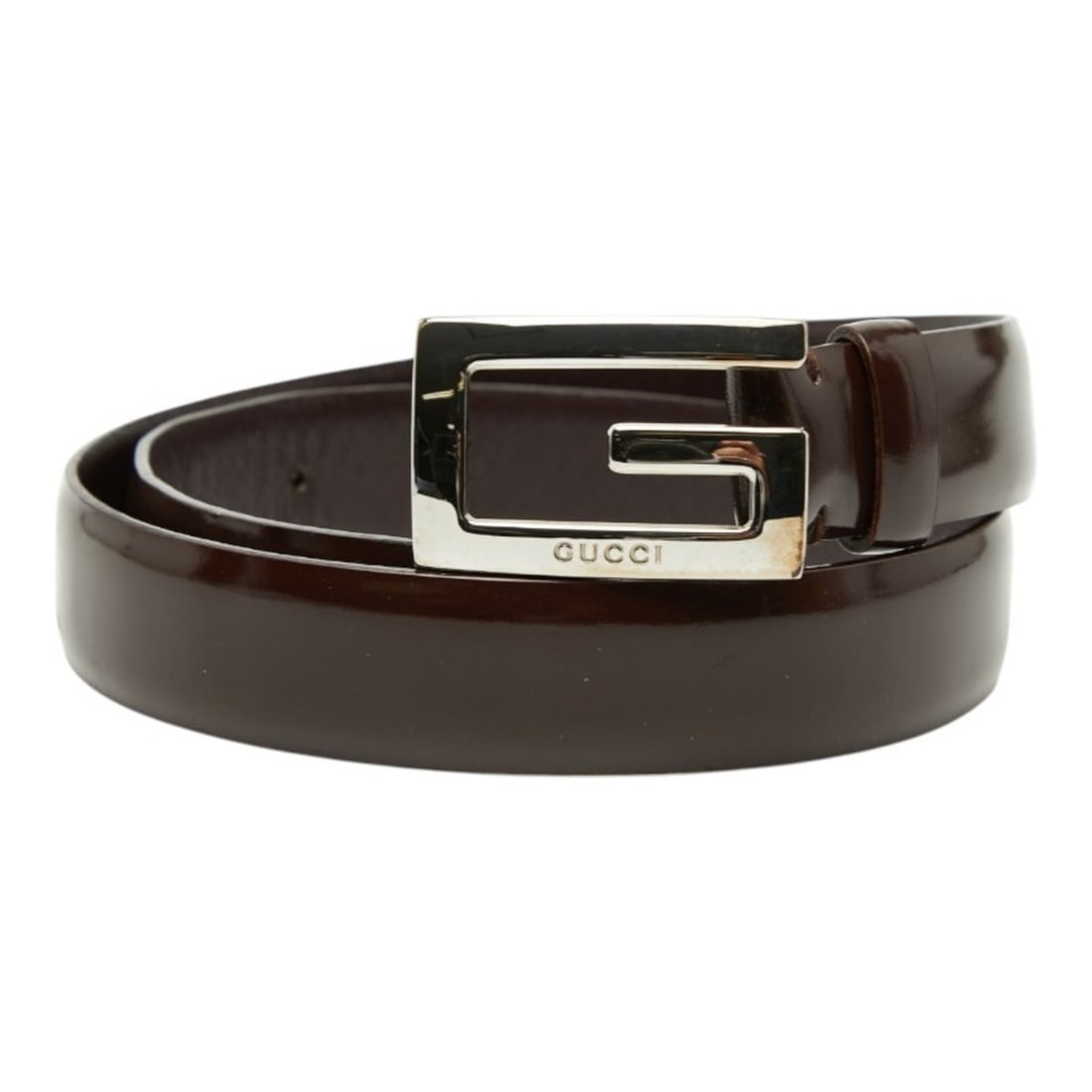 Gucci Square G Buckle Belt, Sizes 65 and 26, Brown Silver Leather, Women's, 036 1046 1004: --- Catalog ---Category: SizeLength: 63cm - 68cm / 24.8'' - 26.77''Category: DesignType: Standard beltColor: Brown, SilverGender: WomenMaterial (Strap): Leather Category: GeneralMPN: 036 1046 1004Bran