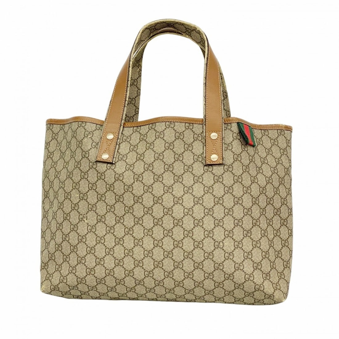 Gucci GG Supreme Sherry Line Tote Bag 211134 Brown Champagne Women's: --- Catalog ---Category: SizeSize (HxWxD): 28cm x 37cm x 11cm / 11.02'' x 14.56'' x 4.33''Category: DesignType: Tote bagColor: BrownGender: WomenMaterial: PVC Hardware Color: Champagne goldCategory: G