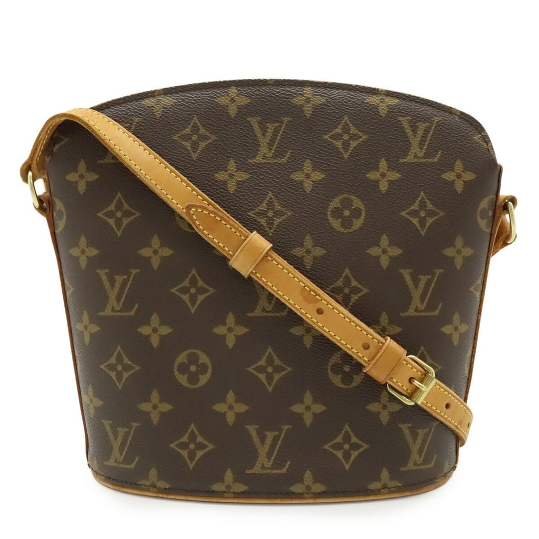 LOUIS VUITTON Monogram Drouot Shoulder Bag M51290: --- Catalog ---Category: SizeWeight: 440g / 15.52oz.Size (HxWxD): 22cm x 25cm x 10cm / 8.66'' x 9.84'' x 3.93''Strap Length: 131cm / 51.57''Category: DesignType: Shoulder bagColor: BrownGender: WomenM
