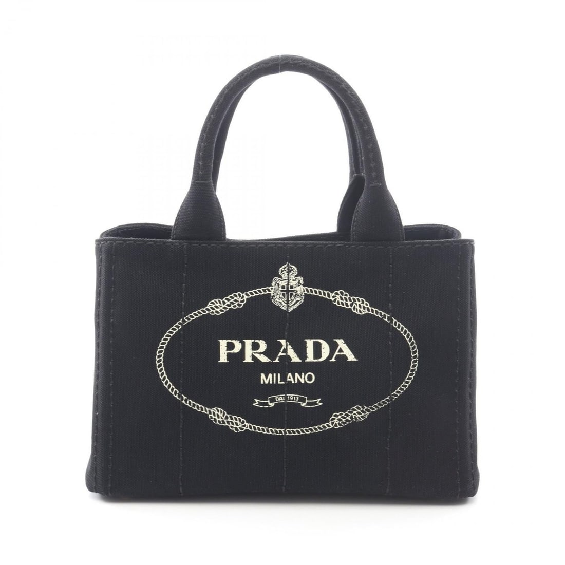 Prada Canapa Tote Bag, Canvas Handbag, Women's, Black (1 of 11)