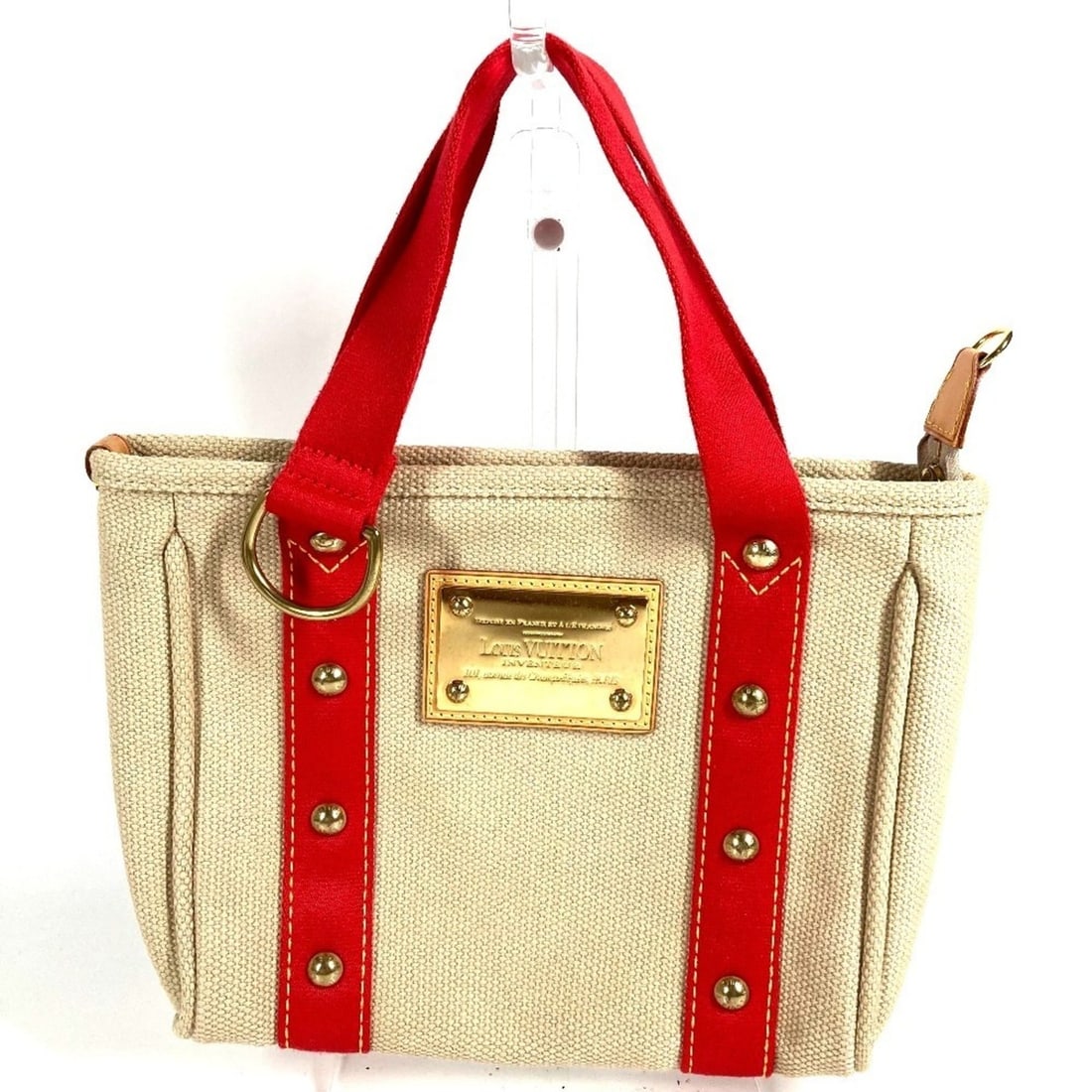 LOUIS VUITTON M40038 Antigua Cabas PM Tote Bag, Canvas Handbag, Women's, Beige (1 of 13)