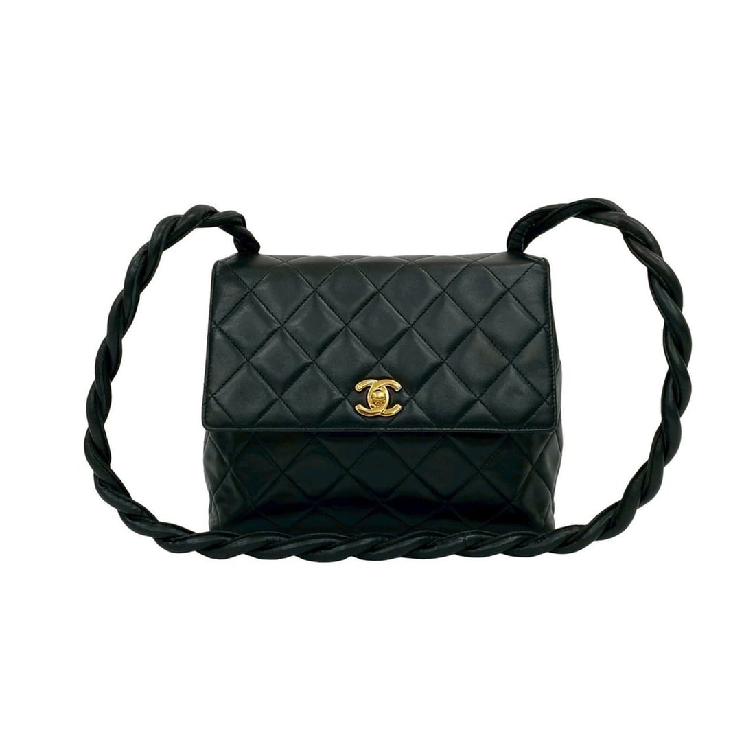 CHANEL Matelasse Coco Mark Lambskin Shoulder Bag, Black, 32372: --- Catalog ---Category: SizeSize (HxWxD): 19cm x 22.5cm x 9.5cm / 7.48'' x 8.85'' x 3.74''Category: DesignType: Shoulder bagColor: BlackGender: WomenMaterial: Leather Leather/Fur Type: LambskinCatego
