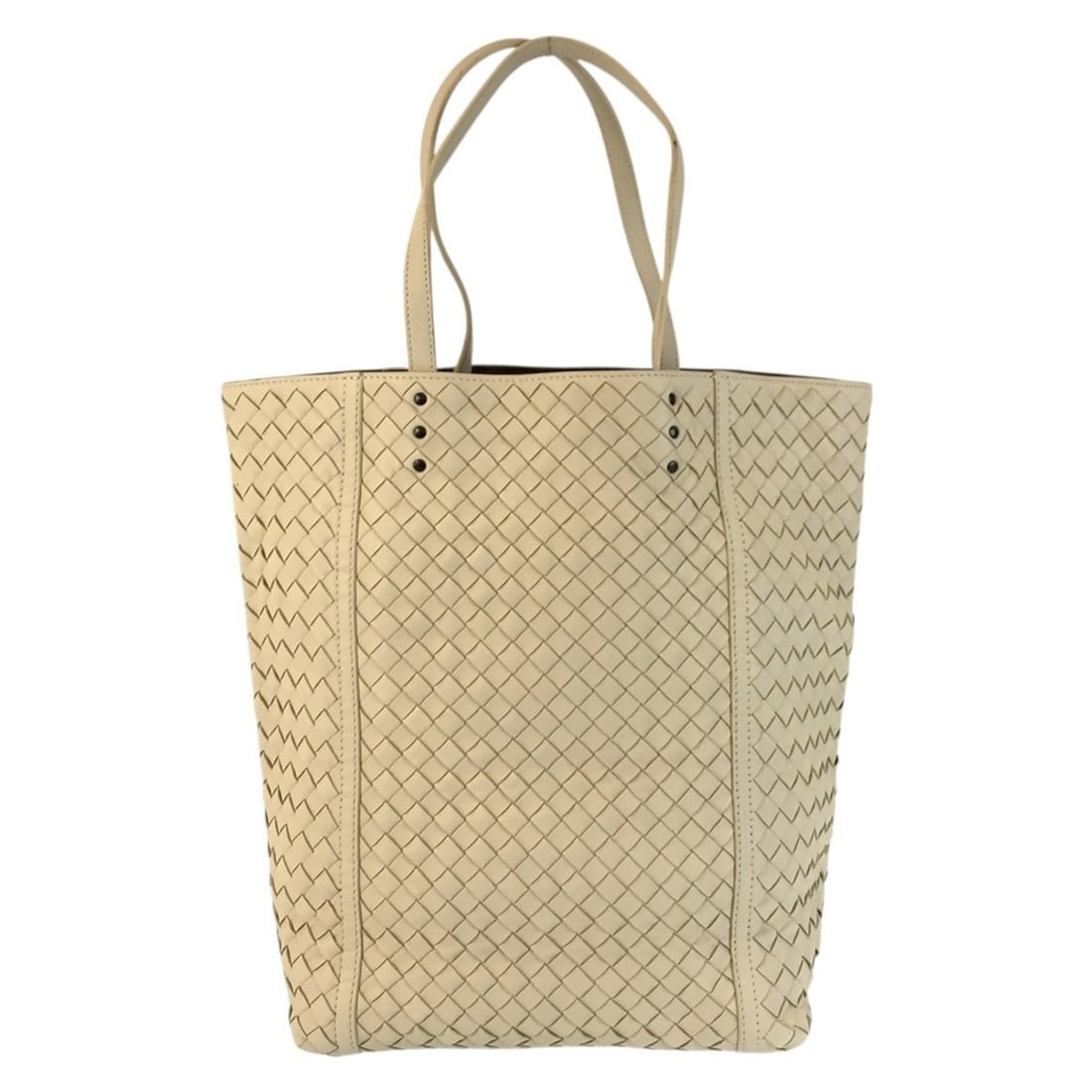 BOTTEGA VENETA Bottega Veneta Intrecciato Ivory Leather Tote Bag B00006933K Women's: --- Catalog ---Category: SizeSize (HxWxD): 31cm x 30cm x 12cm / 12.2'' x 11.81'' x 4.72''Category: DesignType: Handbag, Tote bagColor: IvoryGender: WomenMaterial: Leather Category: GeneralMPN: B000069