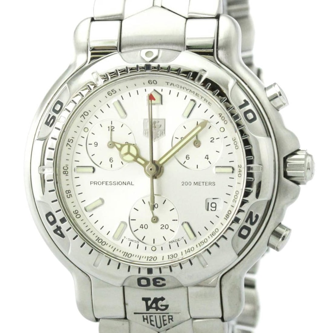 TAG HEUER 6000 Chronogragh Steel Quartz Mens Watch CH1110 Polished (1 of 8)