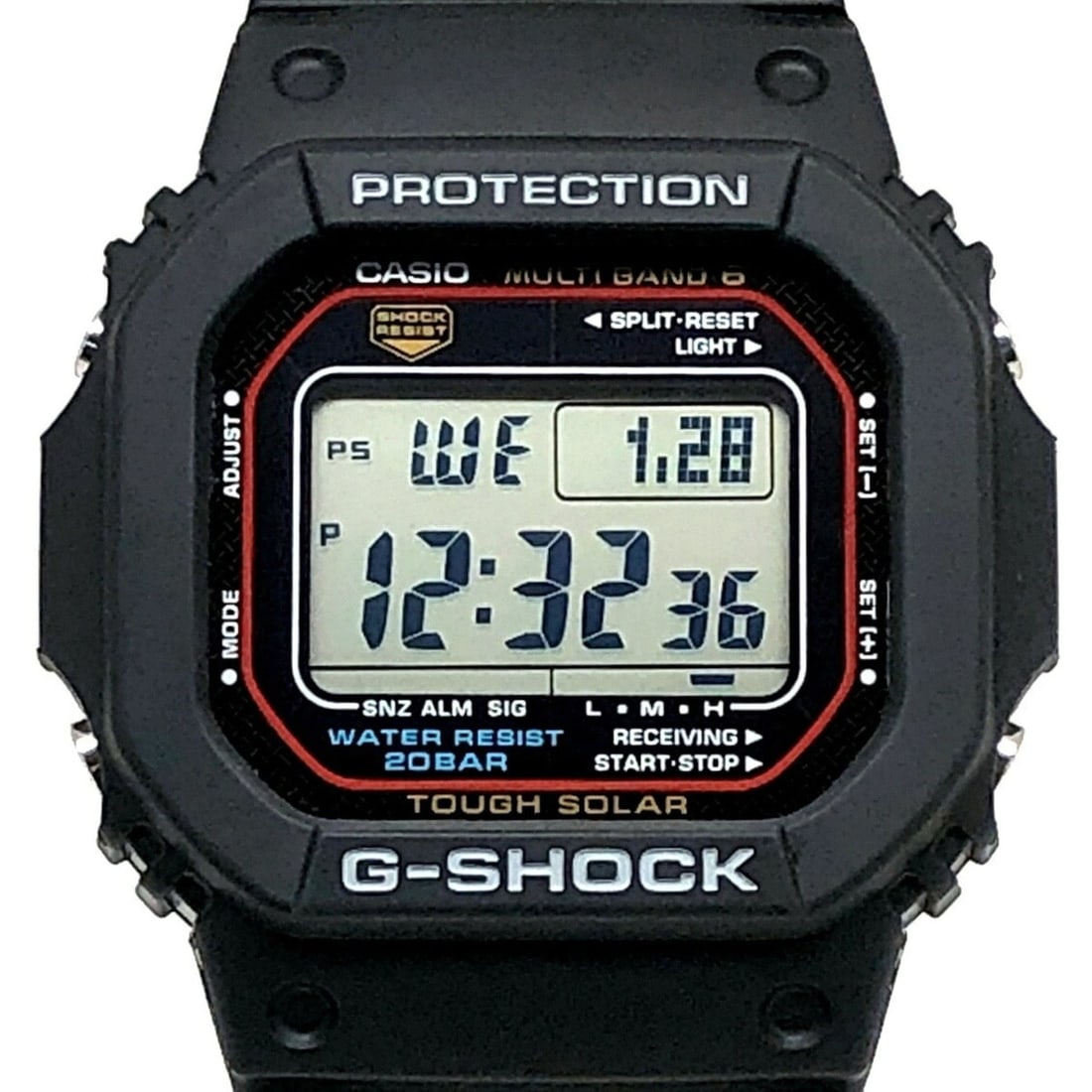 G-SHOCK CASIO GW-M5610U-1 Radio-Controlled Solar Watch, Multi-Band 6, Tough Solar, LED Backlight,: --- Catalog ---Category: Category: DesignType: WristwatchColor: BlackGender: MenDisplay: DigitalColor (Dial): BlackMaterial (Band): ResinCategory: GeneralLine: G-ShockBrand: CasioModel: GW-M5610U-1Cat