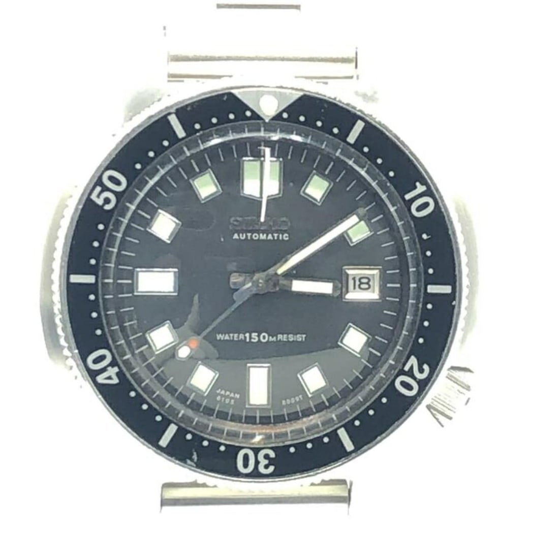 SEIKO Second Diver 2nd Model, Late Screw-Lock Automatic, Non-Genuine Strap, 6105-8110, Wristwatch,: --- Catalog ---Category: SizeWrist Size: 15cm / 5.9''Case Diameter: 30mm / 1.18''Category: DesignType: WristwatchCategory: GeneralBrand: SeikoCategory: MovementMovement: Self Winding (Automatic)--- It
