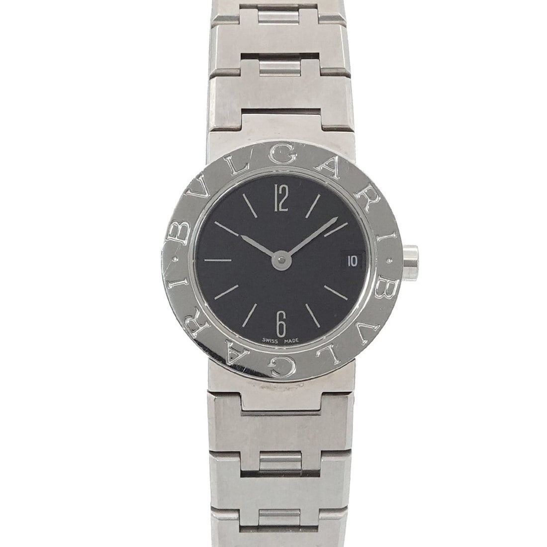BVLGARI BB23SS Women's Watch Date Black Quartz: --- Catalog ---Category: SizeWrist Size: 15.5cm / 6.1''Case Diameter: 23mm / 0.91''Category: DesignType: WristwatchGender: WomenColor (Dial): BlackMaterial (Band): Stainless steelMaterial (Case): Stai