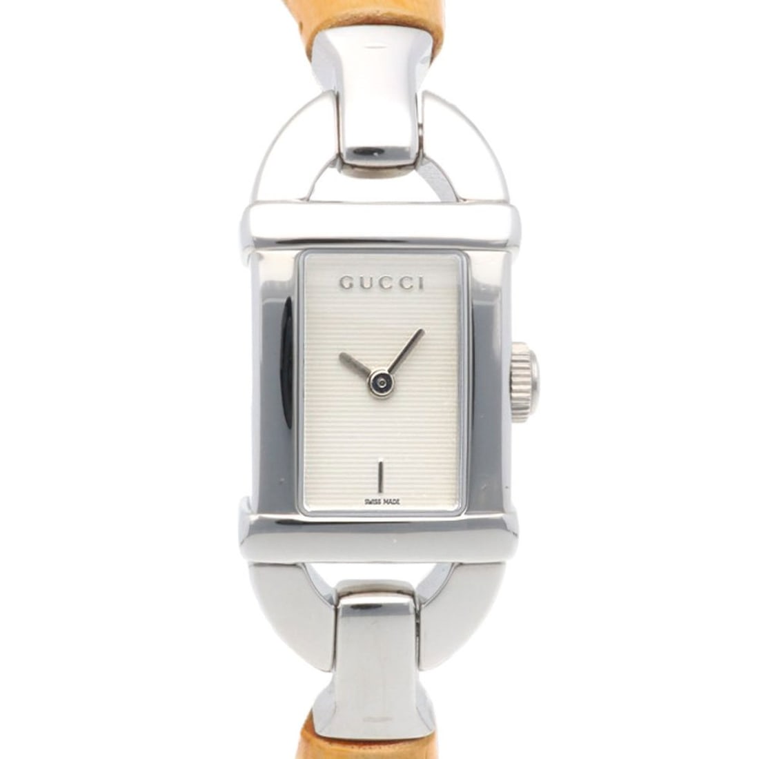 Pre-owned Gucci watch, stainless steel 6800L quartz movement, re-polished, women's. (1 of 5)