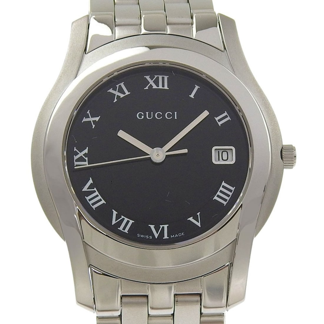 Gucci G-Class Men's Watch, 5500M, Stainless Steel, Quartz Movement, Analog Display, Black Dial: --- Catalog ---Category: SizeWrist Size: 20cm / 7.87''Case Diameter: 35mm / 1.38''Category: DesignType: WristwatchGender: MenColor (Dial): BlackMaterial (Band): Stainless steelMaterial (Case): Stainle