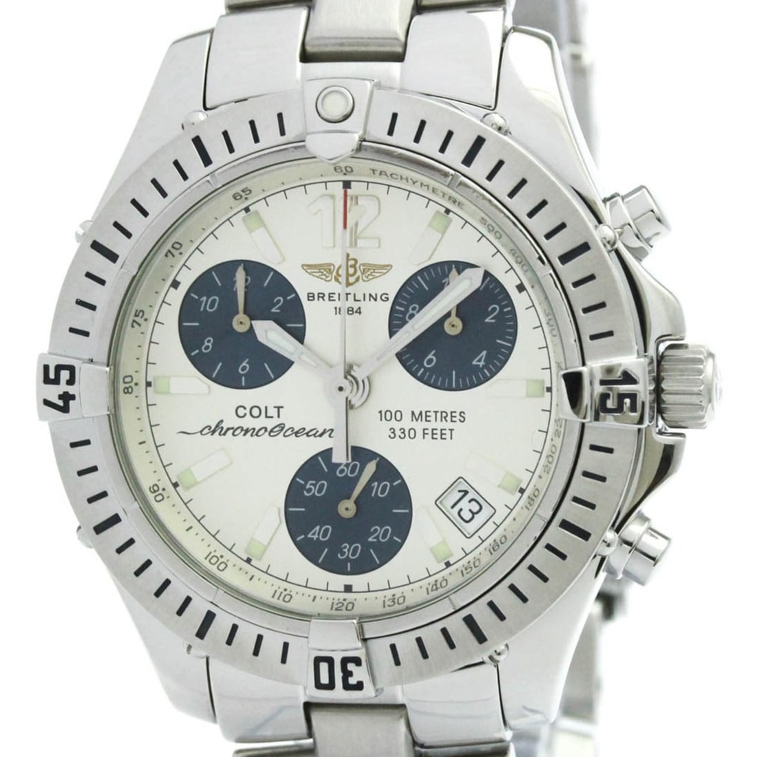 BREITLING Colt Chronoocean Steel Quartz Mens Watch A53050 Polished (1 of 9)