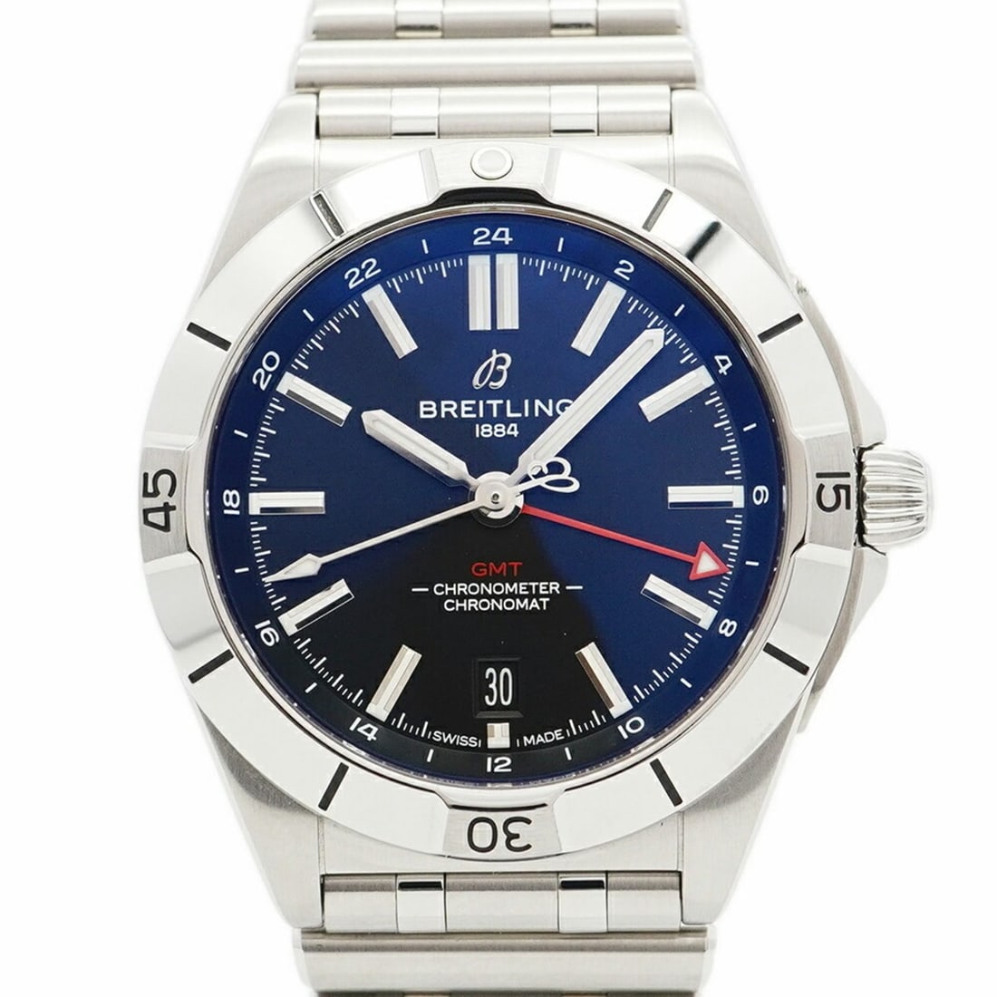 Breitling Chronomat GMT A32398 Men's Black Dial Watch: --- Catalog ---Category: SizeWrist Size: 16.5cm / 6.49''Case Diameter: 39.9mm / 1.57''Category: DesignType: WristwatchGender: MenColor (Dial): BlackMaterial (Band): Stainless steelCategory: GeneralMPN