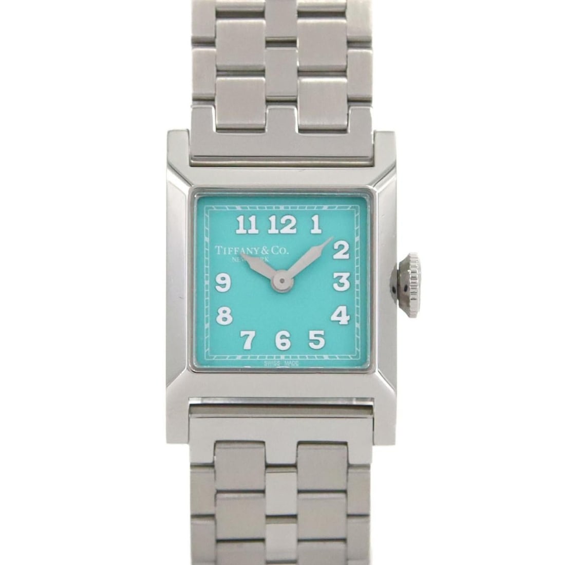 Tiffany Union Square Stainless Steel Quartz Watch: --- Catalog ---Category: SizeWrist Size: 16cm / 6.29''Case Diameter: 20mm / 0.79''Category: DesignType: WristwatchGender: WomenColor (Dial): BlueMaterial (Band): Stainless steelMaterial (Case): Stainl